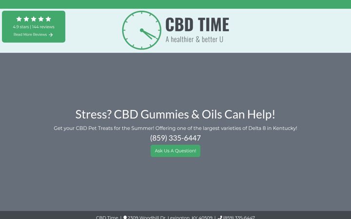Screenshot of cbdtimeky.com