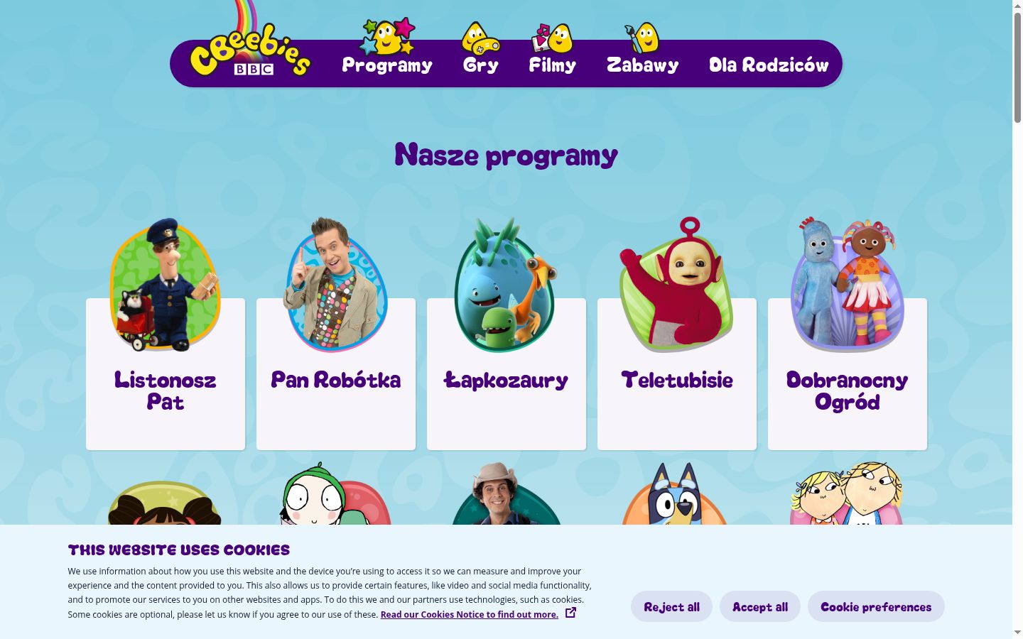 Skærmbillede af samtykkebanneret, som det blev vist før nogen interaktion