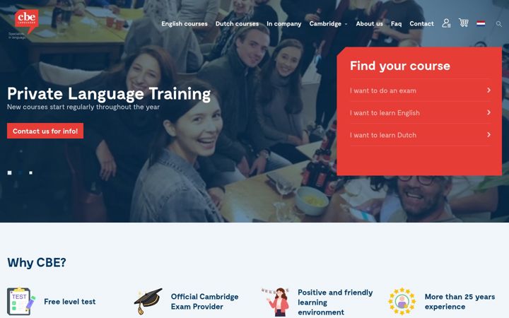 Screenshot of cbelanguages.nl