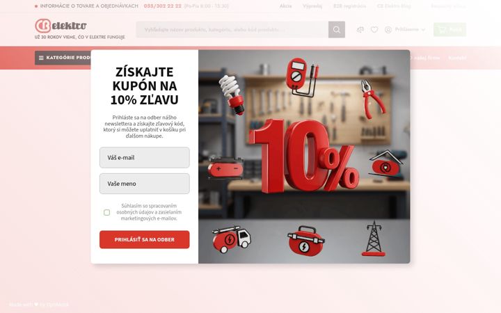 Screenshot of cbelektro.sk