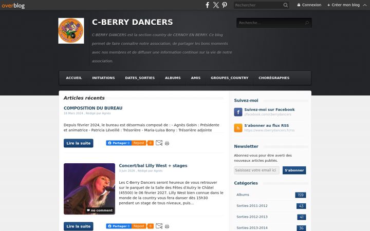 Screenshot of cberrydancers.fr