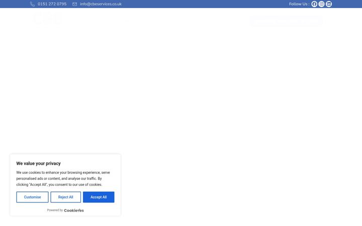 Screenshot ta' cbeservices.co.uk