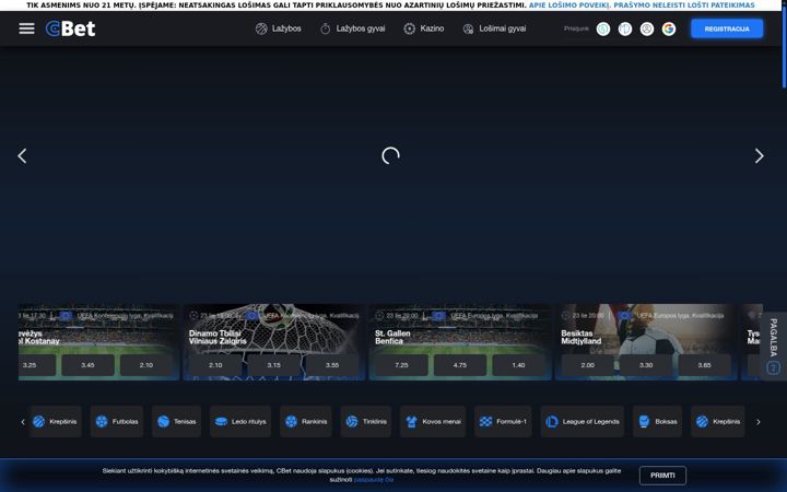 Screenshot of cbet.lt