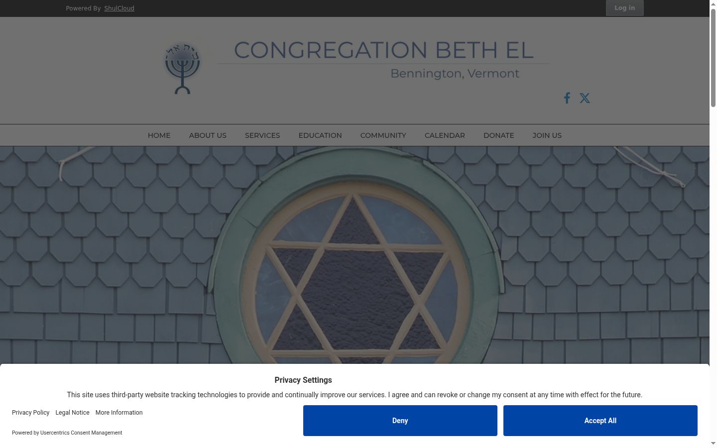 Screenshot of the consent banner shown before any interaction