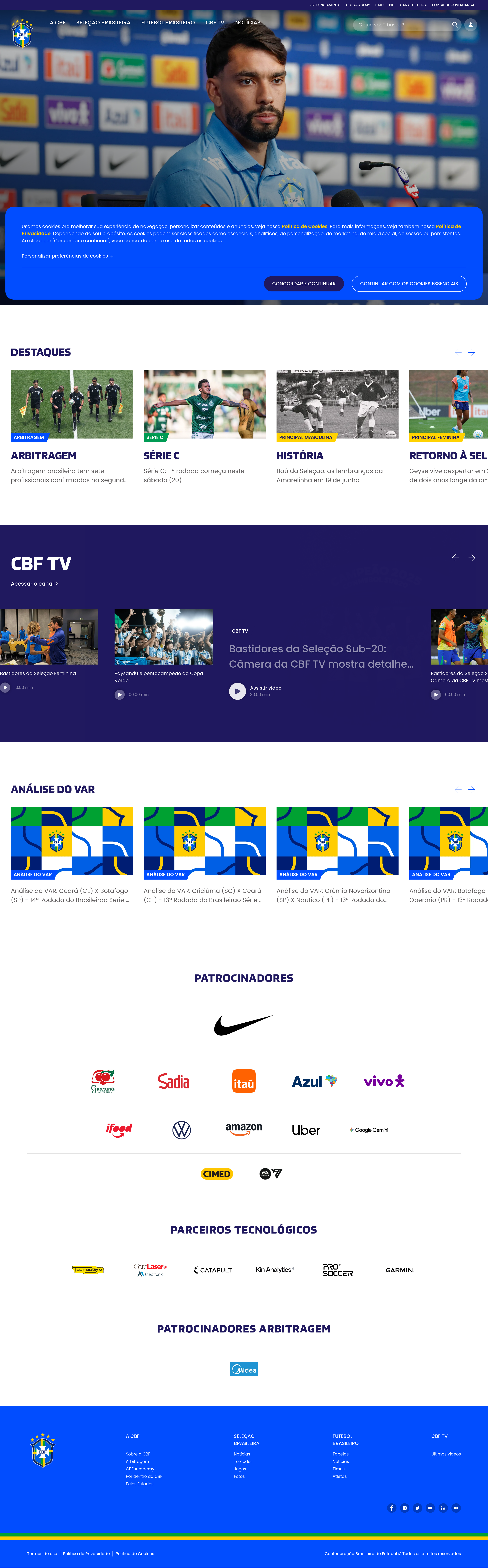 Screenshot of cbf.com.br