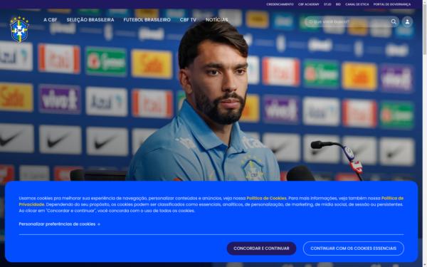 Screenshot of cbf.com.br