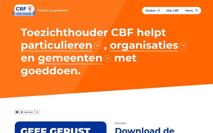 Screenshot of cbf.nl