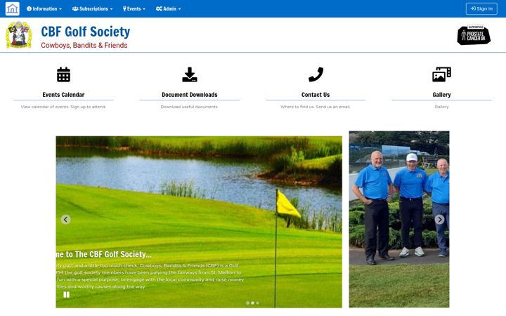 Screenshot of cbfgolfsociety.co.uk