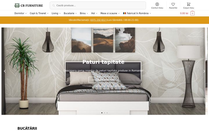 Screenshot of cbfurniture.ro