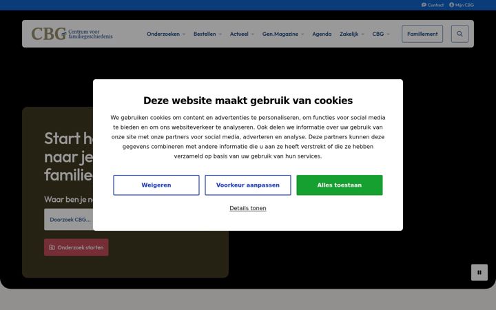 Screenshot of cbg.nl