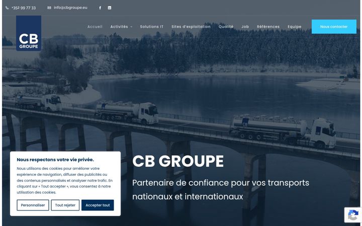 Skjámynd af cbgroupe.eu