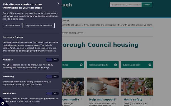 Screenshot of cbh.org