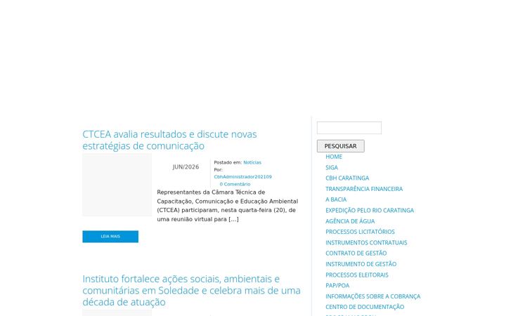 Screenshot of cbhcaratinga.org.br