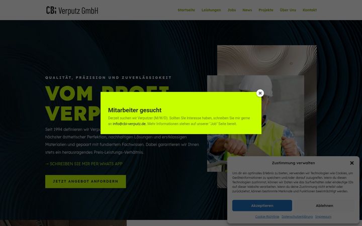 Screenshot of cbi-verputz.de