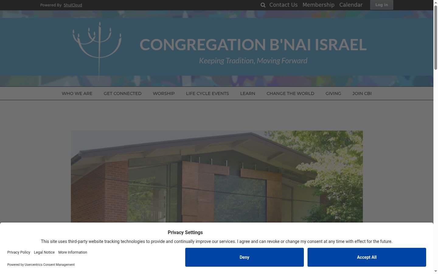 Screenshot of the consent banner shown before any interaction