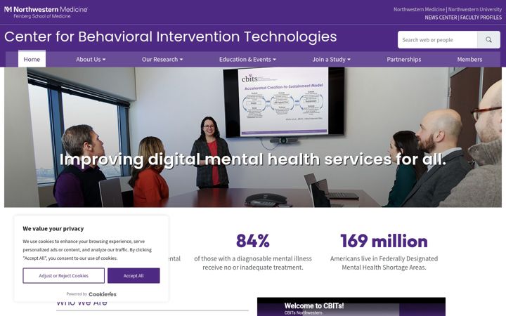 Screenshot of cbits.northwestern.edu