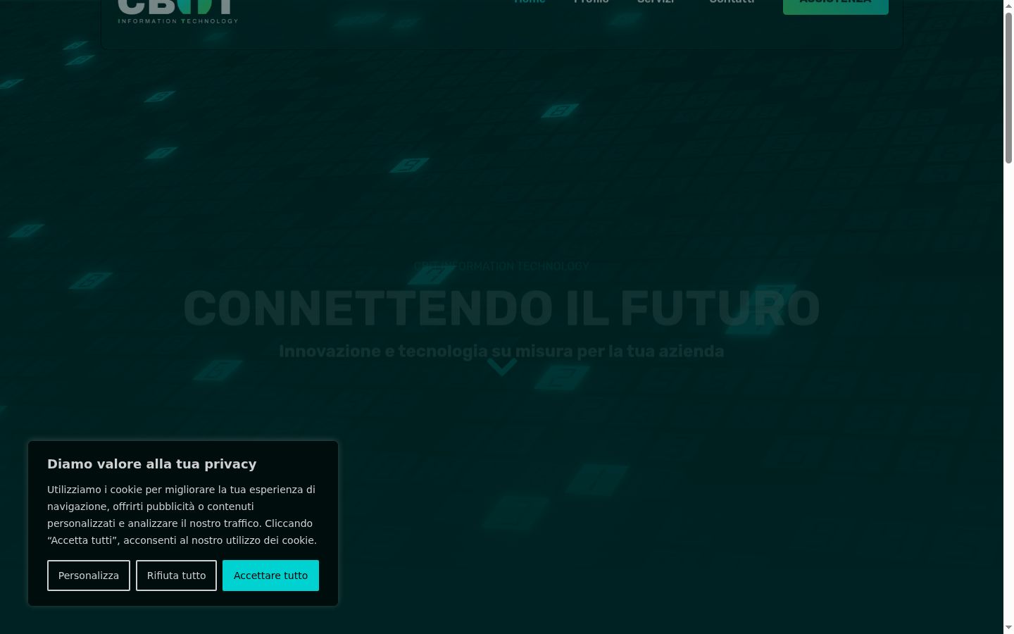 Screenshot of the consent banner shown before any interaction