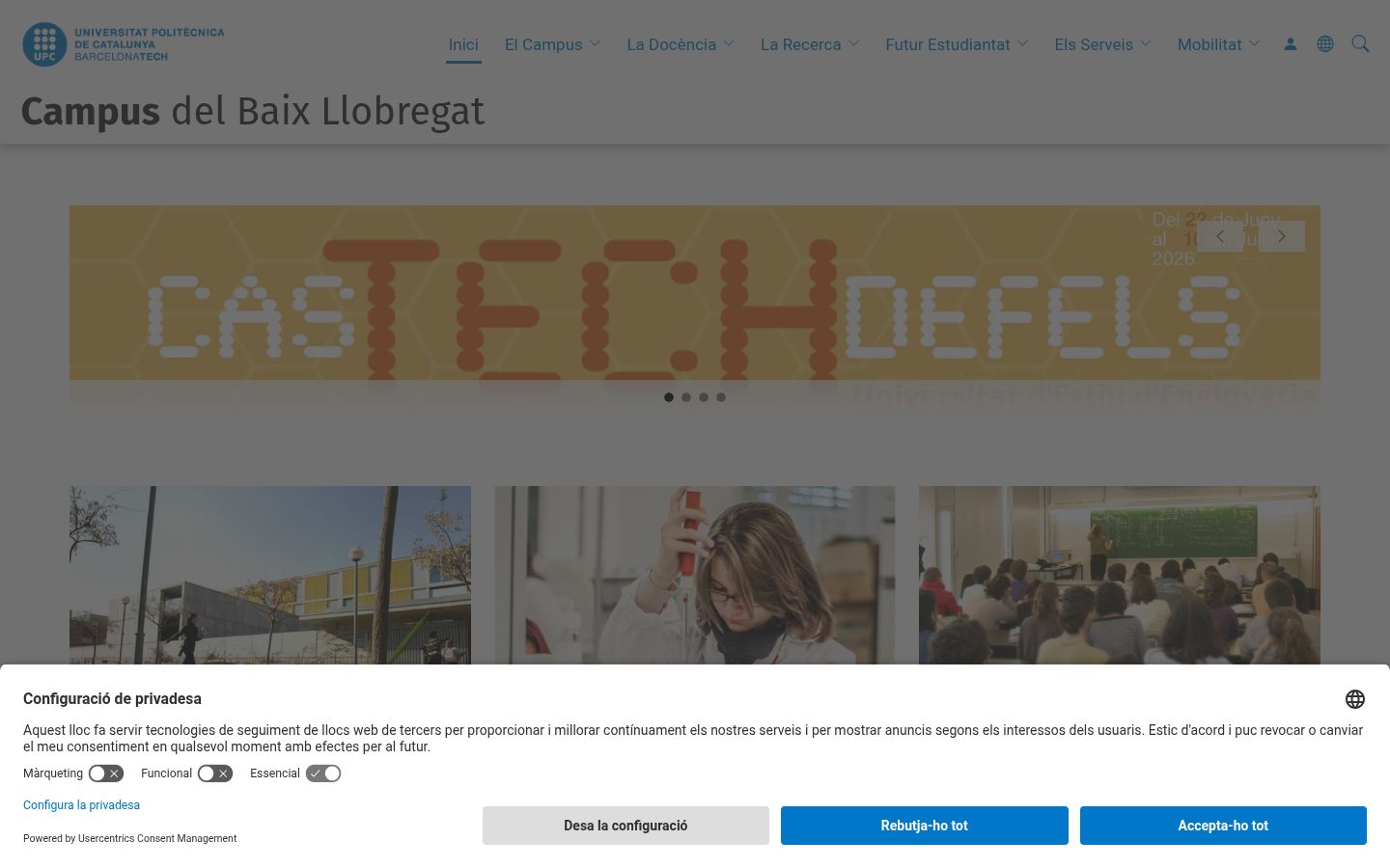 Snimka zaslona bannera za privolu prikazanog prije bilo kakve interakcije
