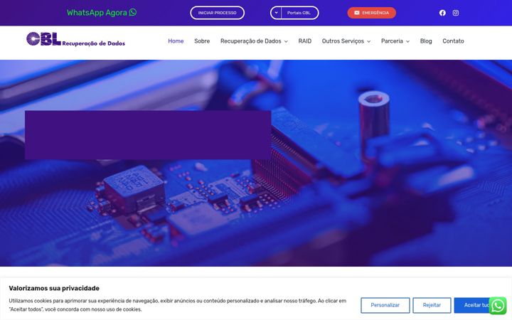 Skärmbild av cbltech.com.br
