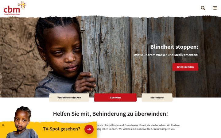 Screenshot of cbm.de