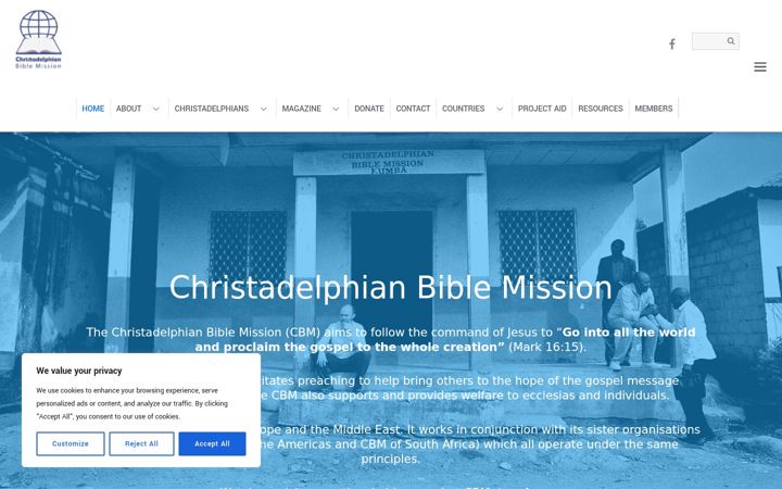 Screenshot ta' cbm.org.uk