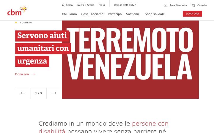 Screenshot of cbmitalia.org