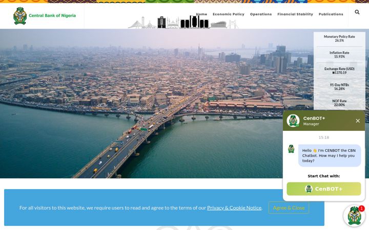 Screenshot of cbn.gov.ng