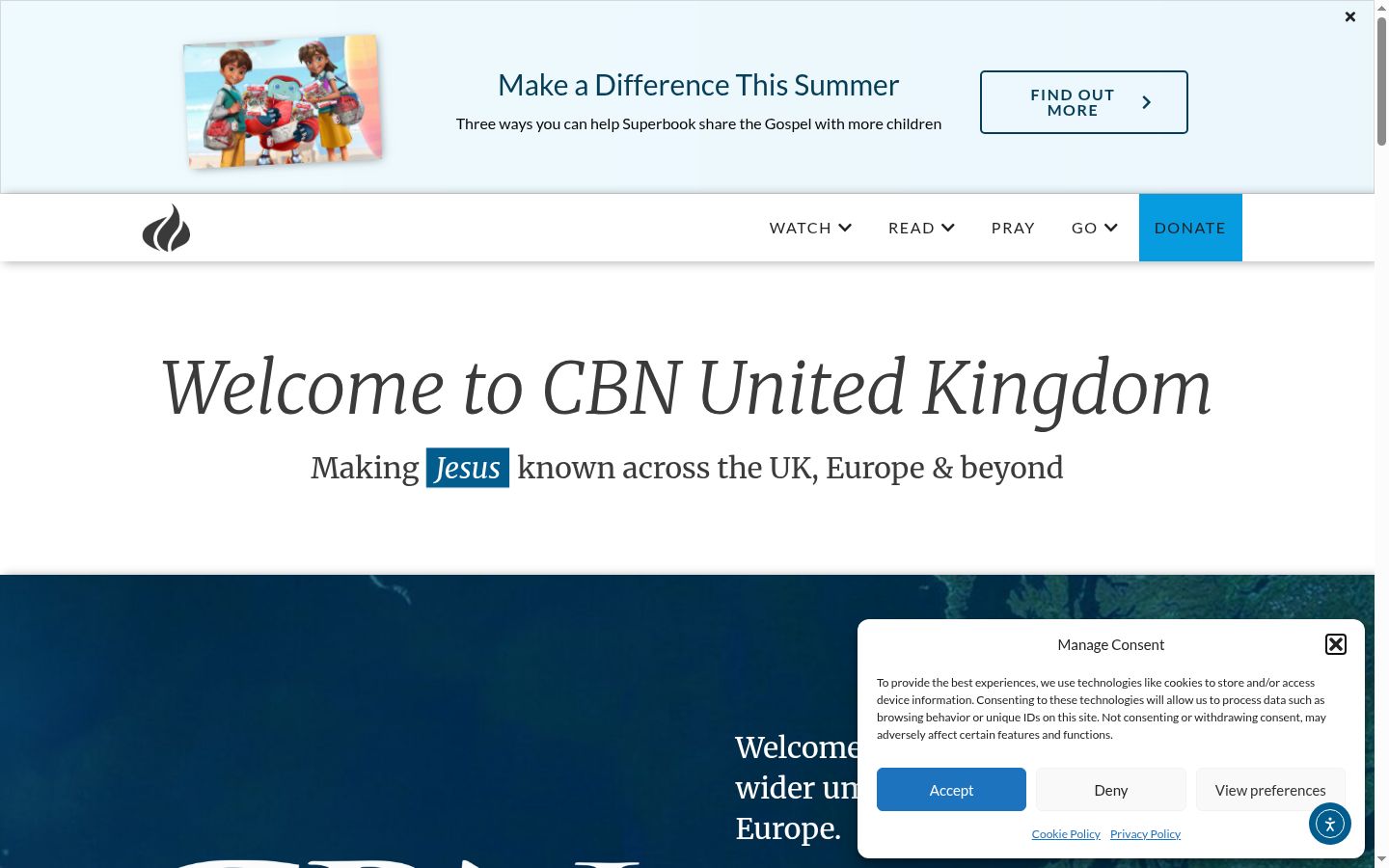 Screenshot tal-banner tal-kunsens muri qabel kwalunkwe interazzjoni
