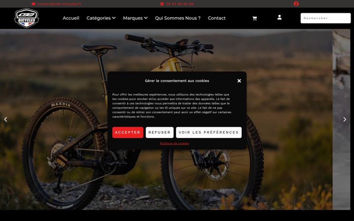 Screenshot of cbo-bicycles.fr