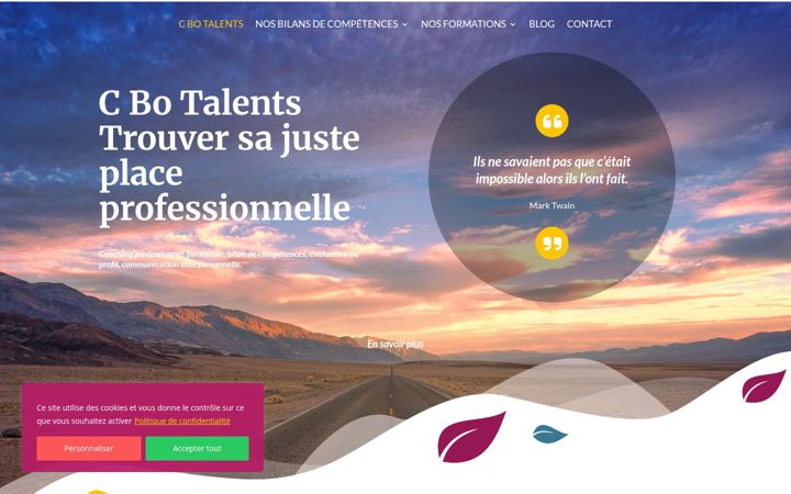 Екранна снимка на cbotalents.fr