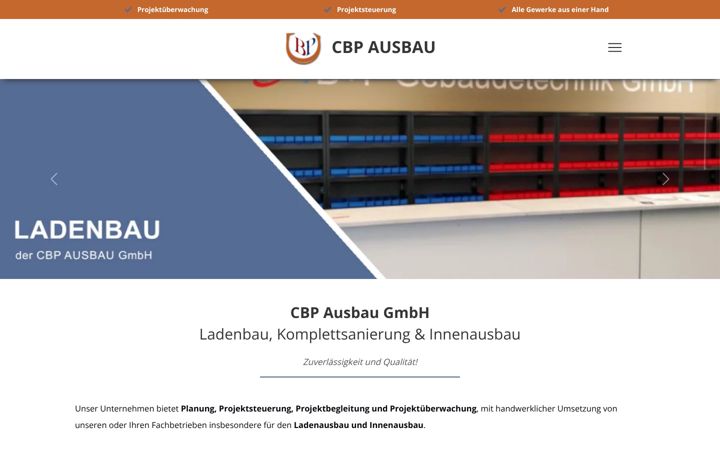 Captura de ecrã de cbp-ausbau.de