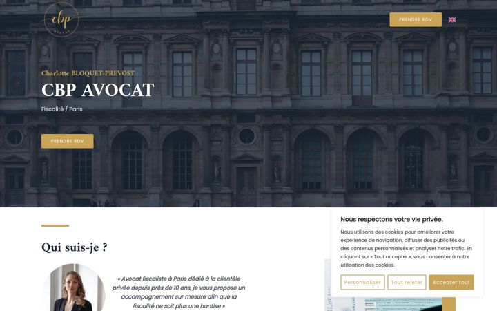 Екранна снимка на cbp-avocat.fr