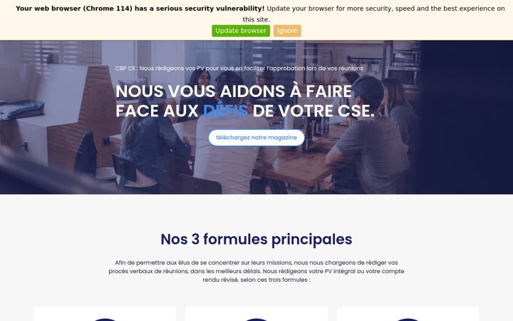 Screenshot of cbp-ce.fr