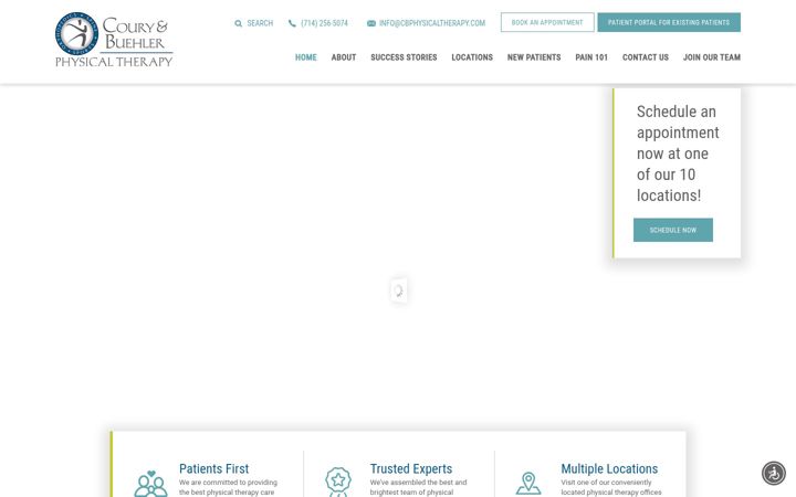 Screenshot of cbphysicaltherapy.com