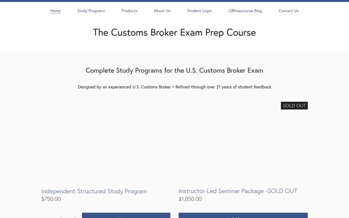 Screenshot of cbprepcourse.com