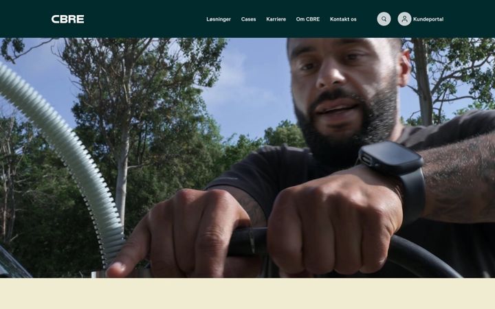 Screenshot di cbre-tekniskservicepartner.dk
