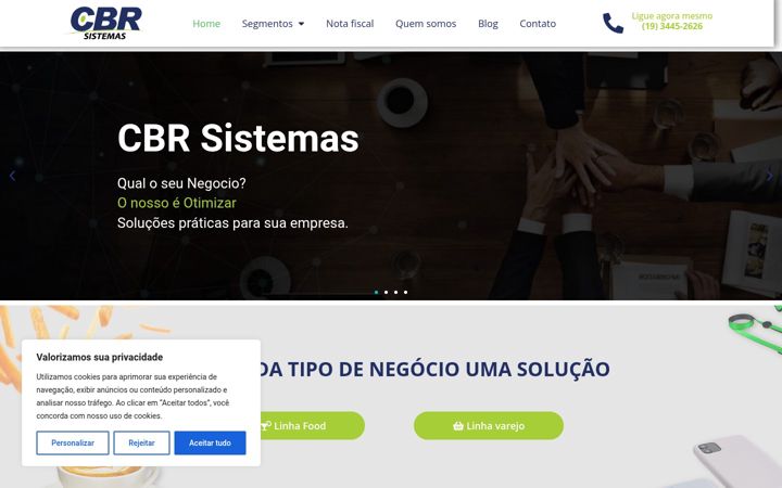 Screenshot of cbrsistemas.com.br