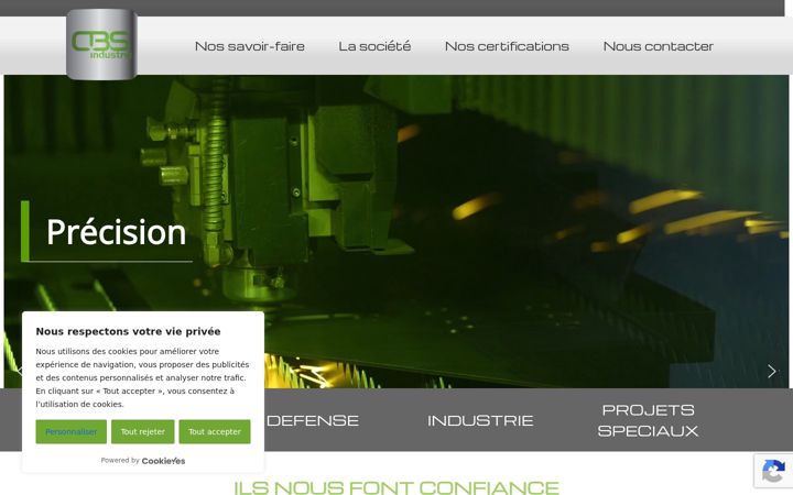 Екранна снимка на cbs-industrie77.fr