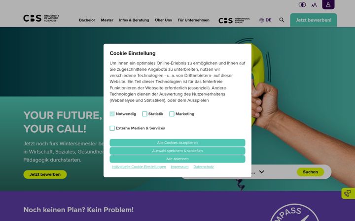 Screenshot of cbs.de