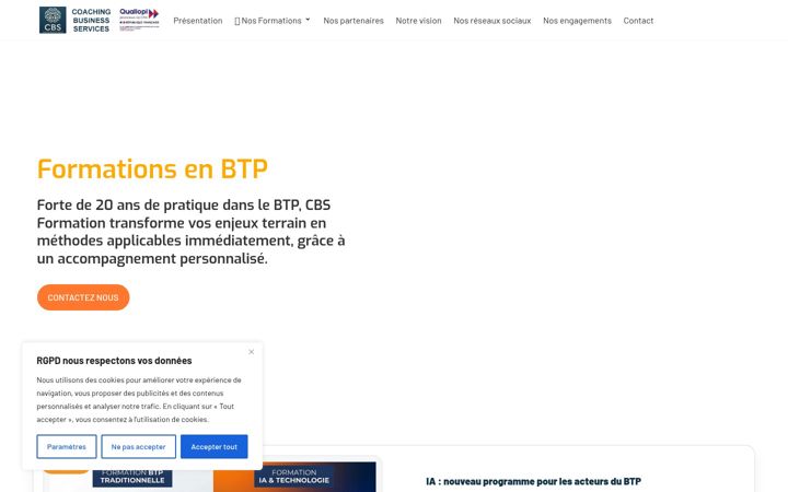 Екранна снимка на cbsformation.fr