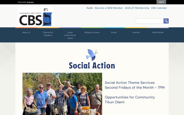 Screenshot of cbshalom.org