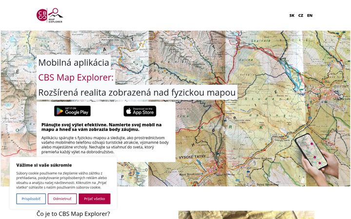Screenshot of cbsmapexplorer.com