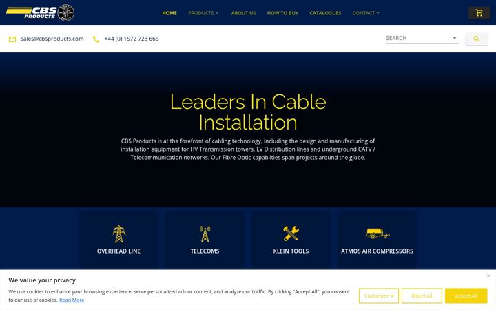 Screenshot of cbsproducts.com