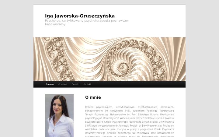 Captură de ecran a cbt-psychoterapia.pl