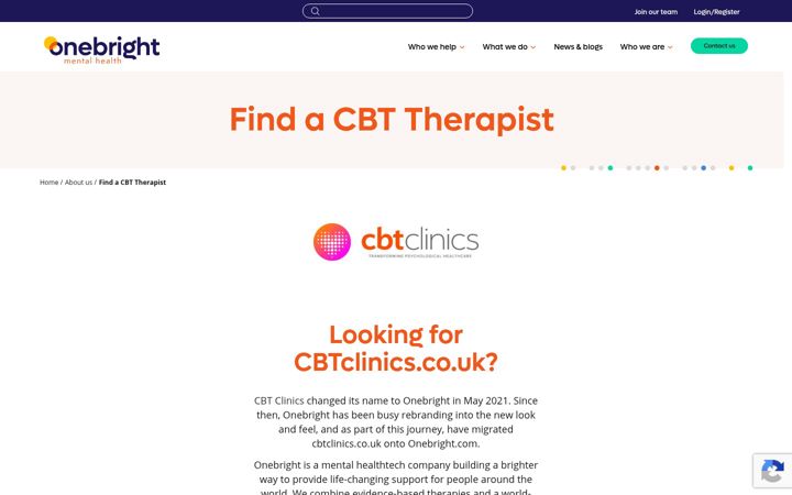 Screenshot of cbtclinics.co.uk
