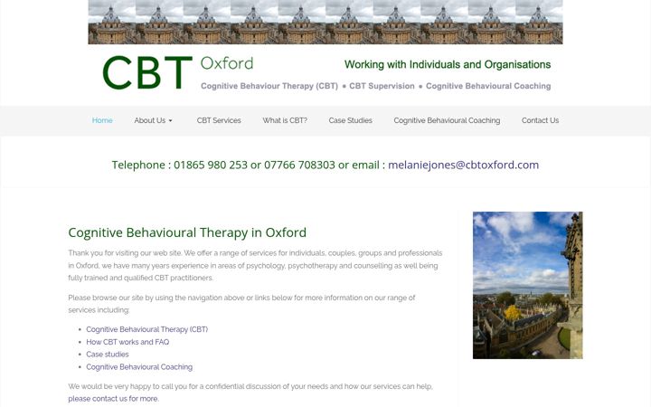 Screenshot of cbtoxford.com