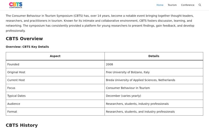 Screenshot of cbtsconference.com