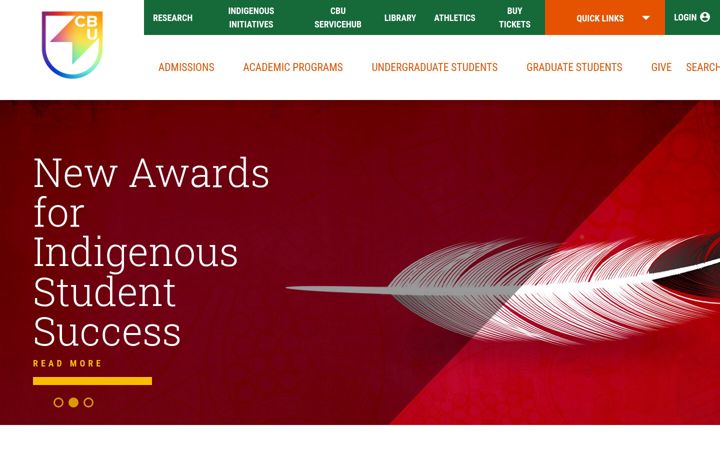 Screenshot of cbu.ca