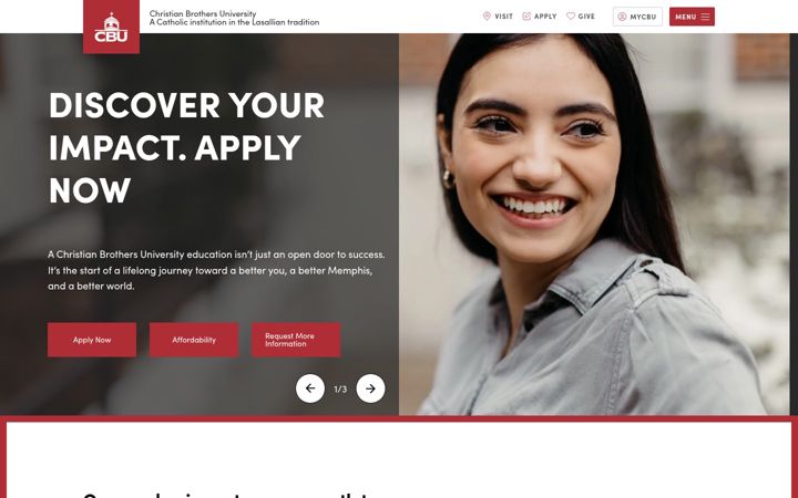 Screenshot of cbu.edu