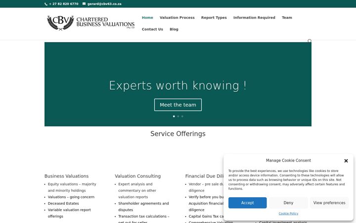 Screenshot ta' cbv63.co.za